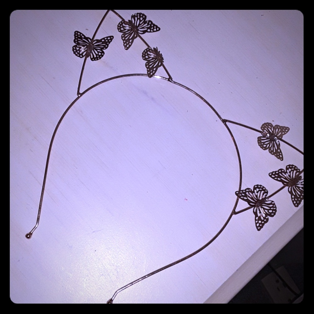 Wire butterfly headband